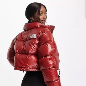 The North Face Nuptse in Burgundy